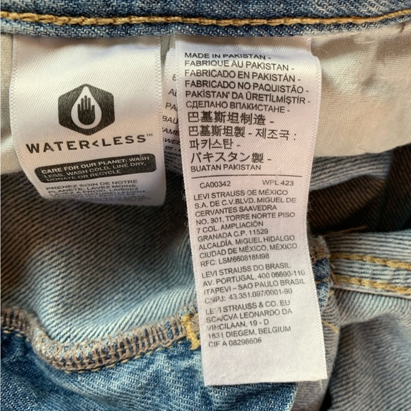 NWT Levi’s cotton & hemp cropped high rise straight jeans size 28 - Picture 3 of 11